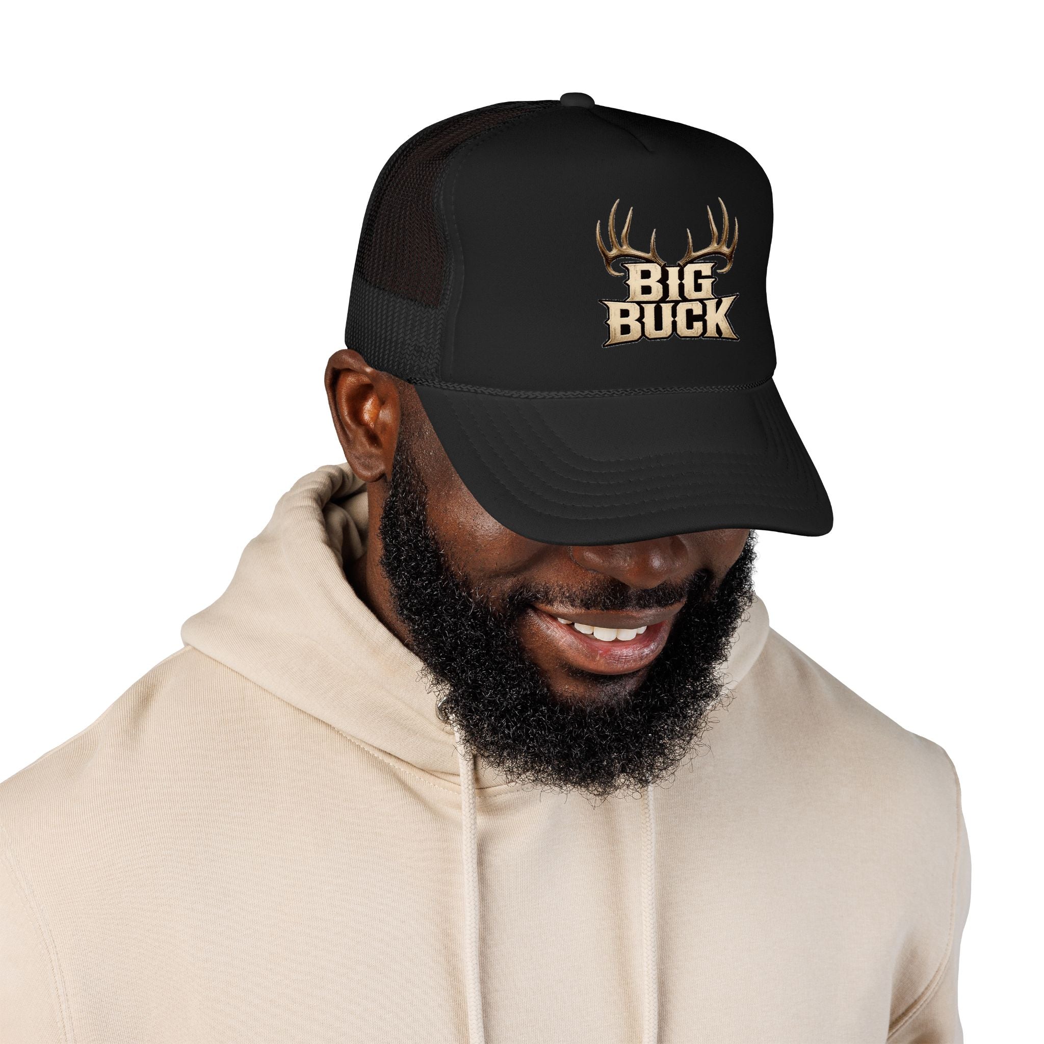 Big Buck Trucker Hat — Hunting Antler Foam Cap for Hunters & Outdoorsmen